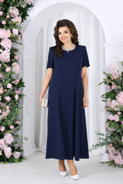 Жакет, платье Ninele 7489 темно-синий - фото 3