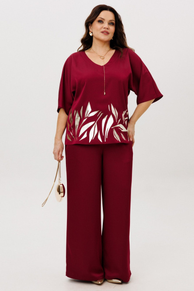Блуза, брюки ANIDEN 6118-1 бордо - фото 4