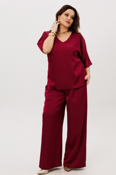 Блуза, брюки ANIDEN 6118-2 бордо - фото 4