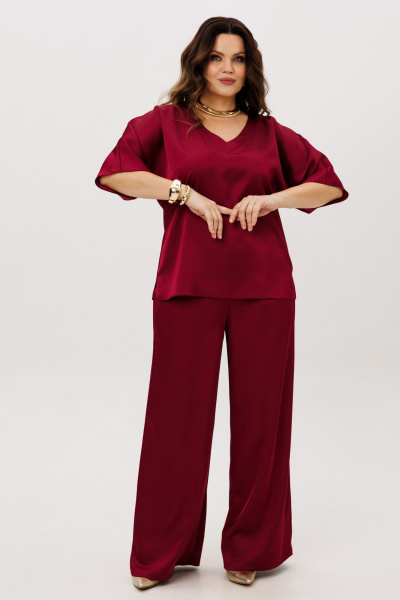 Блуза, брюки ANIDEN 6118-2 бордо - фото 3