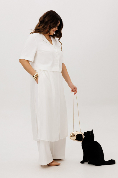 Блуза, брюки ANIDEN 6119-1 молочный - фото 12