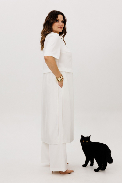 Блуза, брюки ANIDEN 6119-1 молочный - фото 11