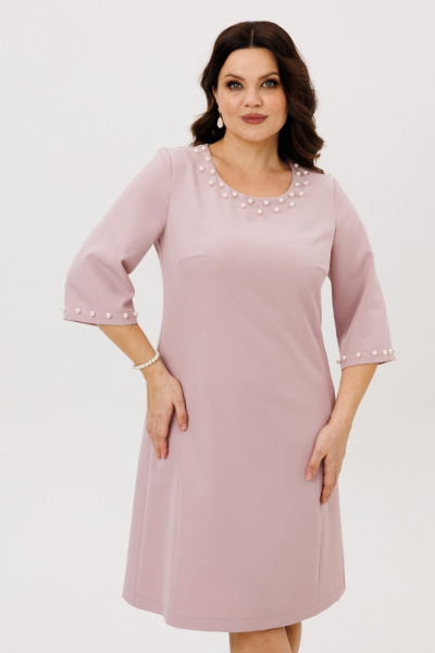 Платье ANIDEN 719-4 пудровый - фото 4