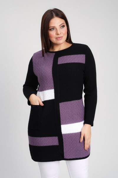 Туника BONADI 1899 черный-баклажан - фото 4