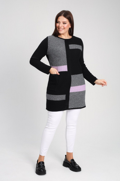 Туника BONADI 1899 черный-лиловый - фото 6