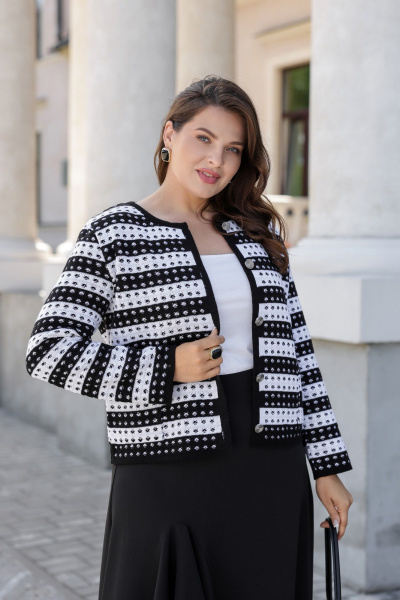 Жакет BONADI 1879 черно-белый - фото 1