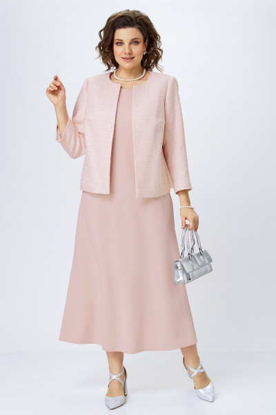 Жакет, платье Alani Collection 2514 пудра - фото 1