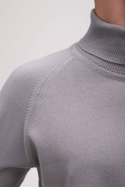 Мужской свитер с регланом и отложным воротником Полесье С3070-17 7С1581-Д43 170,176 серый - фото 4