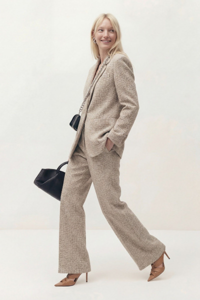 Брюки, жакет Lokka 1840 бежевый/меланж - фото 2