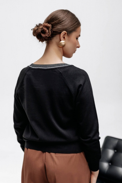 Джемпер Полесье С1153-24 5С2223-Д43 158,164 глубокий_черный - фото 3