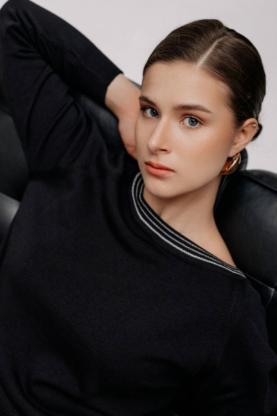 Джемпер Полесье С1153-24 5С2223-Д43 170,176 глубокий_черный - фото 2