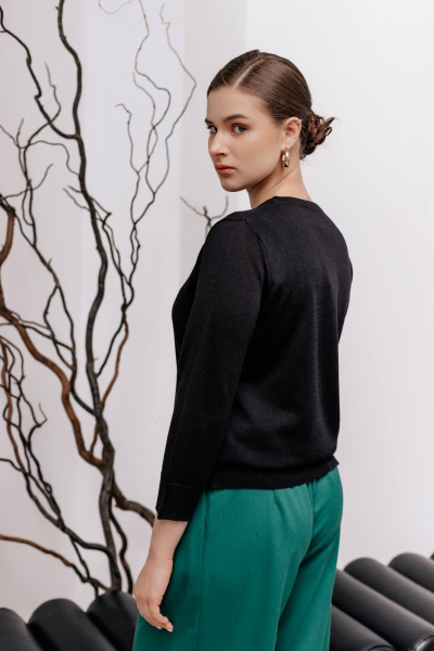 Джемпер Полесье С1245-25 5С2255-Д43 170,176 глубокий_черный - фото 3