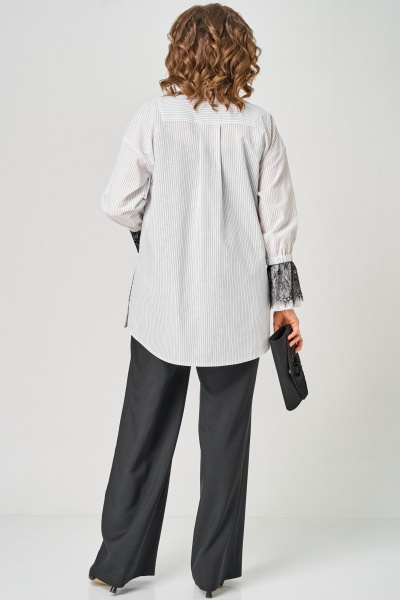 Блуза EVA GRANT 5002 белый_полоска - фото 16