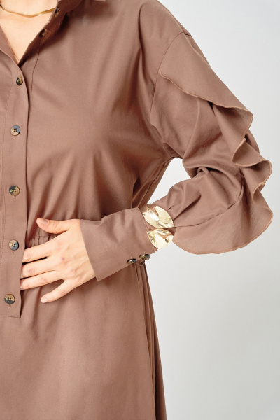 Платье EVA GRANT 7223 мокко - фото 12