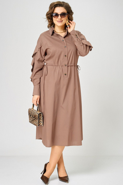 Платье EVA GRANT 7223 мокко - фото 10