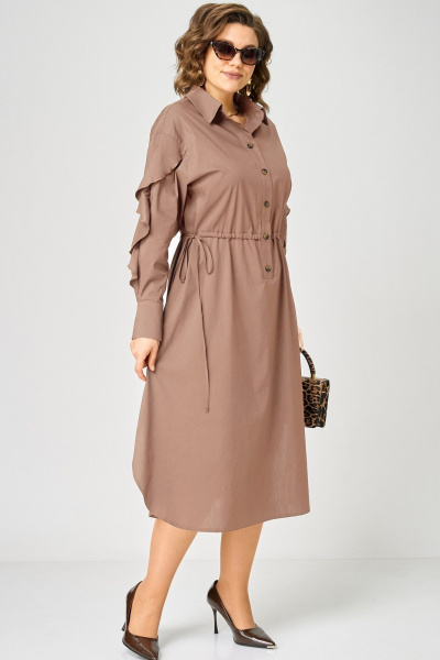 Платье EVA GRANT 7223 мокко - фото 9