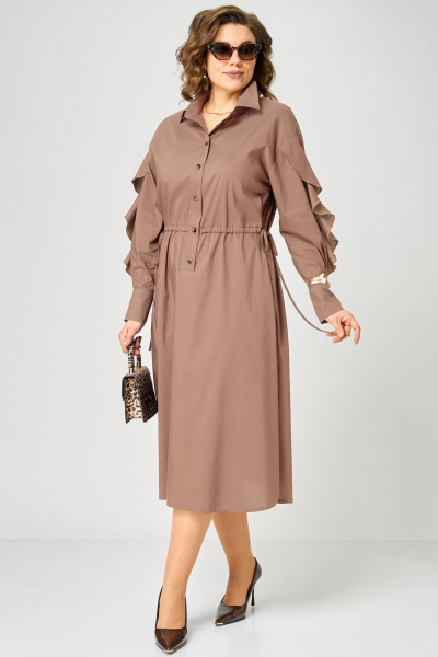 Платье EVA GRANT 7223 мокко - фото 5