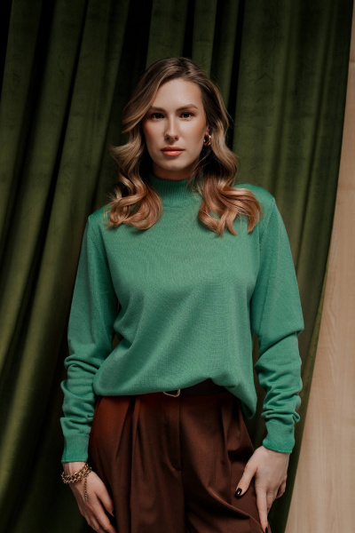 Свитер Полесье С3766-24 5С2198-Д43 170,176 малахитовый_зеленый_16-5917 - фото 2