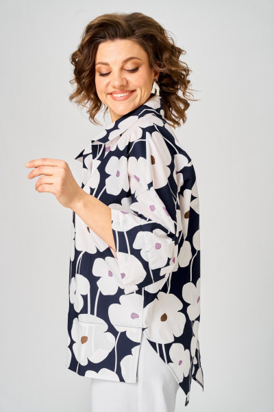 Блуза Michel chic 786/1 цветы - фото 4