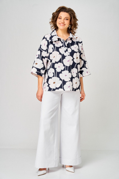 Блуза Michel chic 786/1 цветы - фото 3