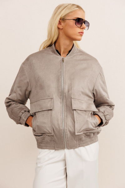 Бомбер KOKOdea 10003 серый - фото 3