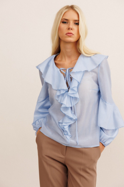 Блуза KOKOdea 20010 голубой - фото 3