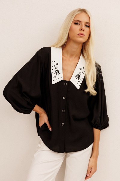 Блуза KOKOdea 20011 чёрный - фото 1