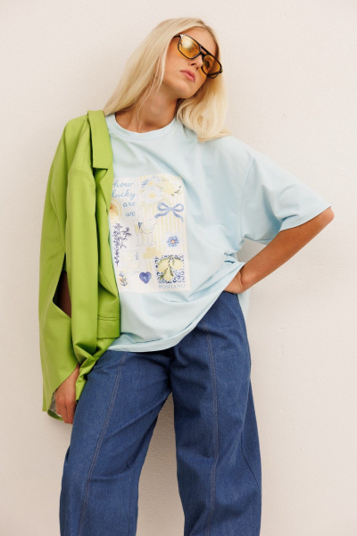 Джемпер KOKOdea 21003 голубой - фото 6