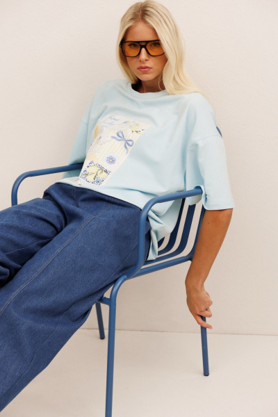 Джемпер KOKOdea 21003 голубой - фото 5