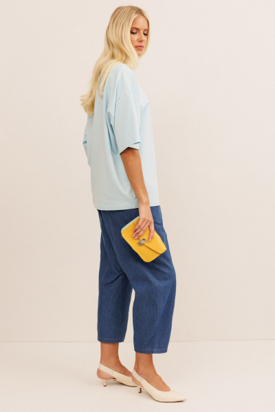 Брюки KOKOdea 50014 синий - фото 4