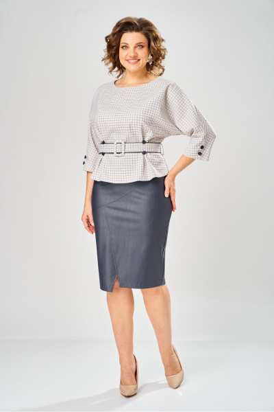 Блуза, юбка Bonna Image 602/9 молочный - фото 12