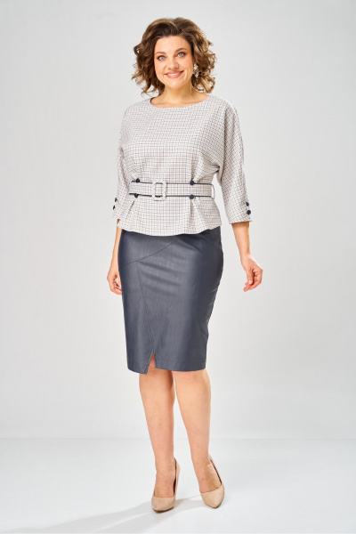 Блуза, юбка Bonna Image 602/9 молочный - фото 11