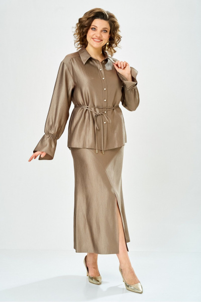 Блуза, юбка Bonna Image 1035/1 бежевый - фото 1