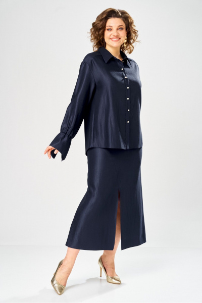 Блуза, юбка Bonna Image 1035/3 синий - фото 9