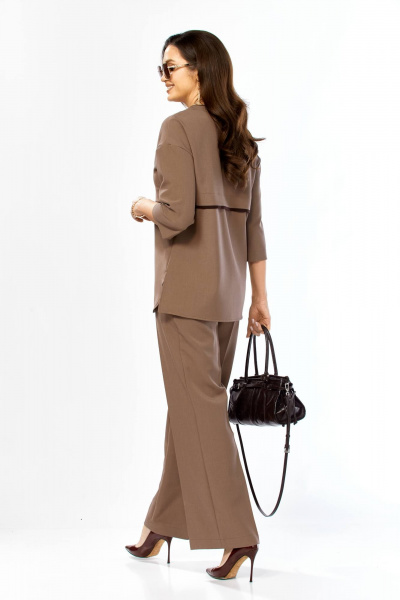 Блуза, брюки Taita plus 2607 какао+шоколад - фото 5