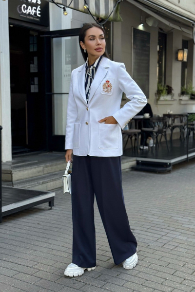 Жакет Urs 24-353-2 бел - фото 8