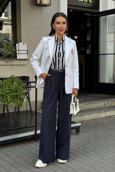 Жакет Urs 24-353-2 бел - фото 7