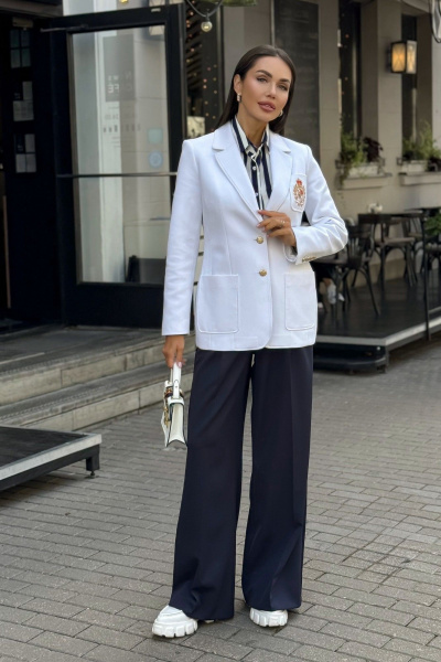 Жакет Urs 24-353-2 бел - фото 3