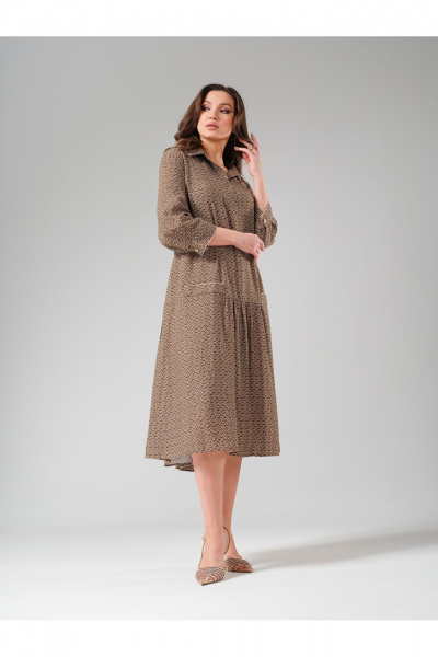 Платье Erika 1621 коричневый - фото 7