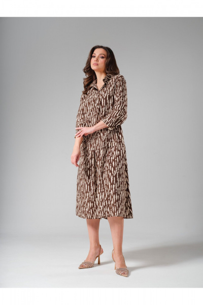 Платье Erika 1621 коричневый - фото 3