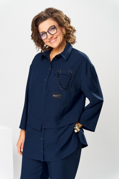 Блуза, брюки Romanovich Style 2-2554 синий - фото 8