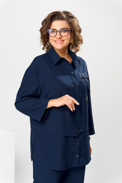 Блуза, брюки Romanovich Style 2-2554 синий - фото 6