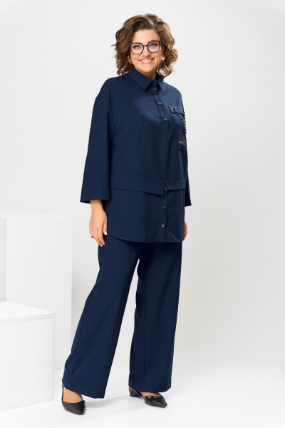 Блуза, брюки Romanovich Style 2-2554 синий - фото 2