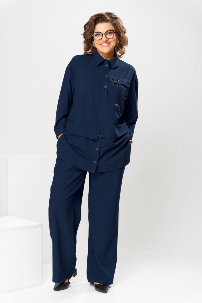 Блуза, брюки Romanovich Style 2-2554 синий - фото 1