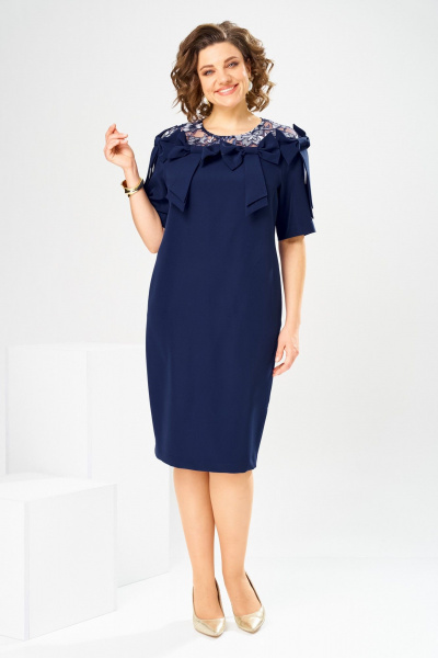 Платье Romanovich Style 1-2899 сине-белый - фото 2