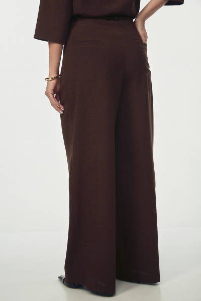 Блуза, брюки Your size 2273 шоколадно-коричневый - фото 9