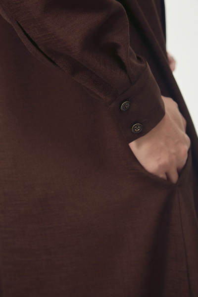 Платье Your size 2274 шоколадно-коричневый - фото 5