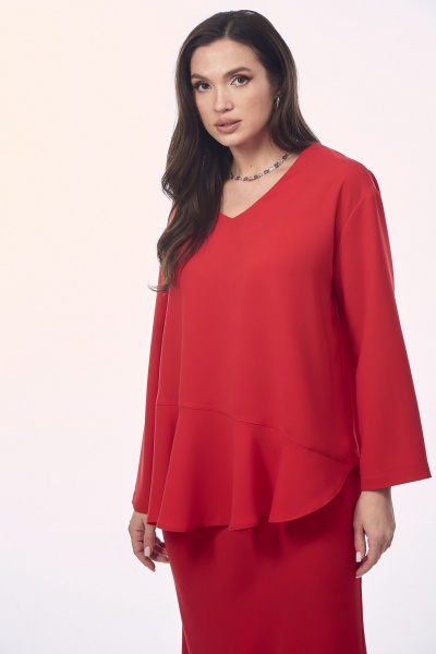 Блуза, юбка Your size 2275 красный - фото 6