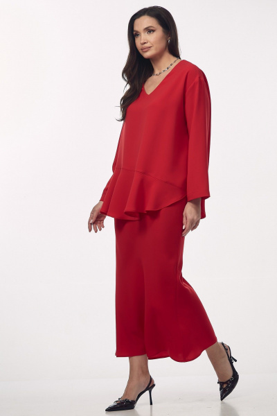 Блуза, юбка Your size 2275 красный - фото 4