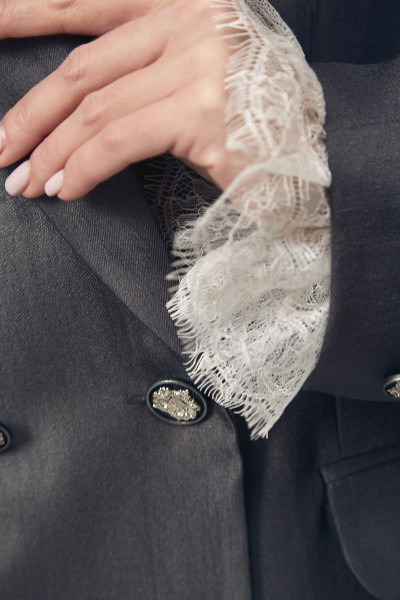 Брюки, жакет Your size 2276 графитовый - фото 8